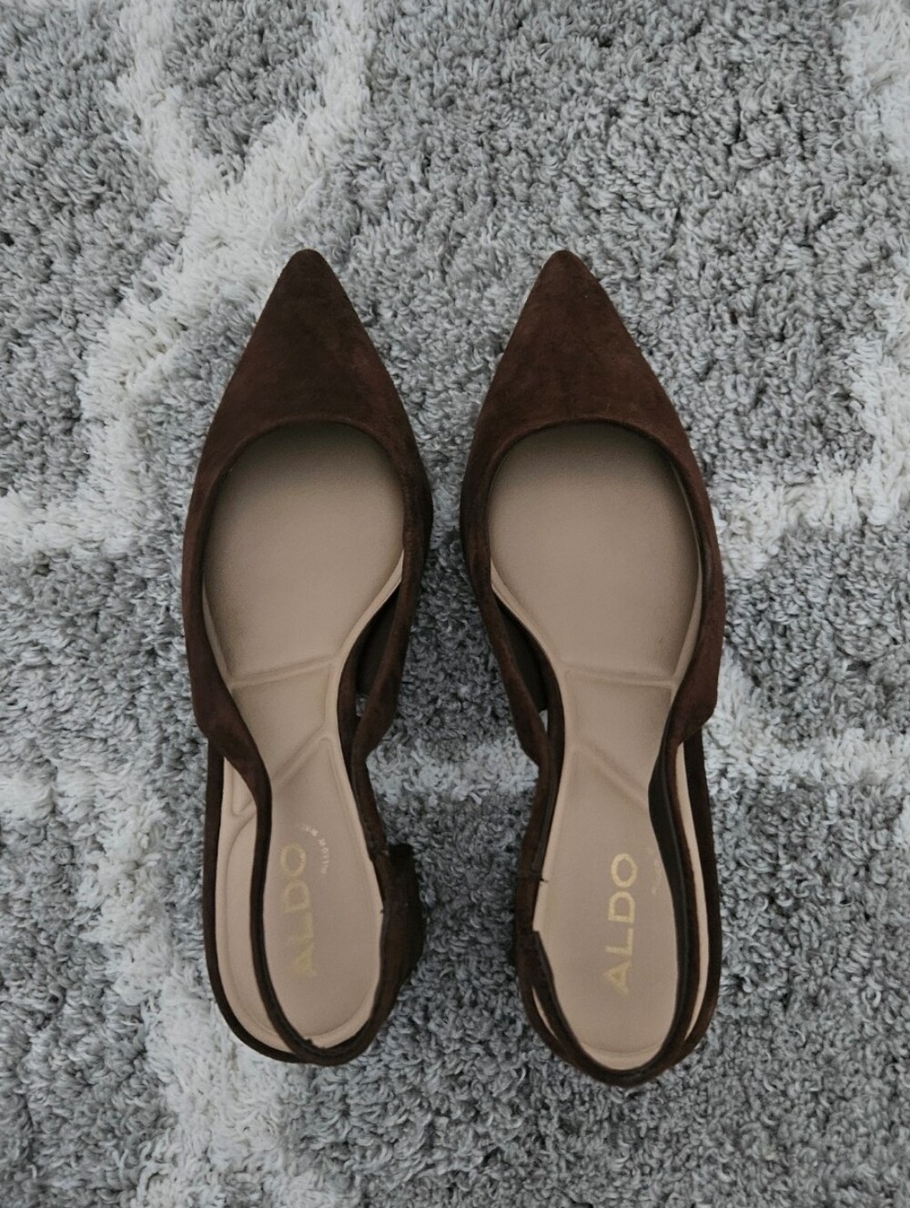 Uliana Brown Suede Slingbacks